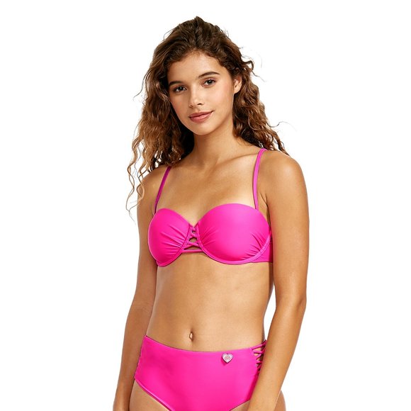 NWT Body Glove push-up Rita top in Flamingo Pink - Picture 2 of 4